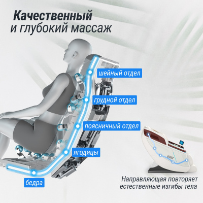 Массажное кресло UNIX Med Asteria Pearl с автоматическим сканированием форм тела и индивидуальной настройкой